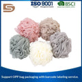 Colors Soft Custom Body Scrubber Exfoliator Skin Exfoliating Shower Bathing Sponge Bath Washing Shower Luffa Sponge Mesh Ball
