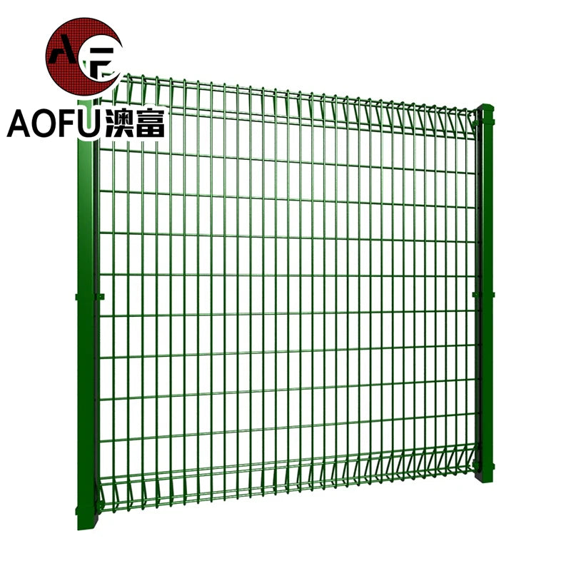 2026 Aofu Powder Coated Welded Wire Mesh Security Fence Panels for Villa Home Outdoor Use