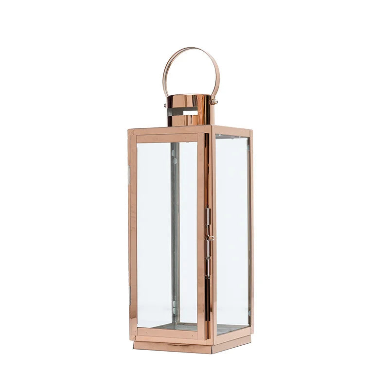 European Style Stainless Steel Wind Lamp Candle Holder Black Glass Home Decoration for Christmas for Chandelier Use