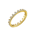 LOZRUNVE 925 Silver 18k Gold Delicate Cubic Zirconia Eternity Ring
