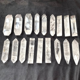 Hot Sale Natural Polished White Clear Crystal Wand Healing Clear Quartz Crystal Strip Point