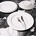 Round White Eco-Friendly Porcelain Flat Plate 5/6/7/8/9/10/11 Inch Dinner Ceramic Plates for Home Party Wedding Restaurant