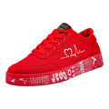 2023 Spring and Autumn New Red Canvas Shoes Female All Breathable Junior High School Students Cloth Shoes
