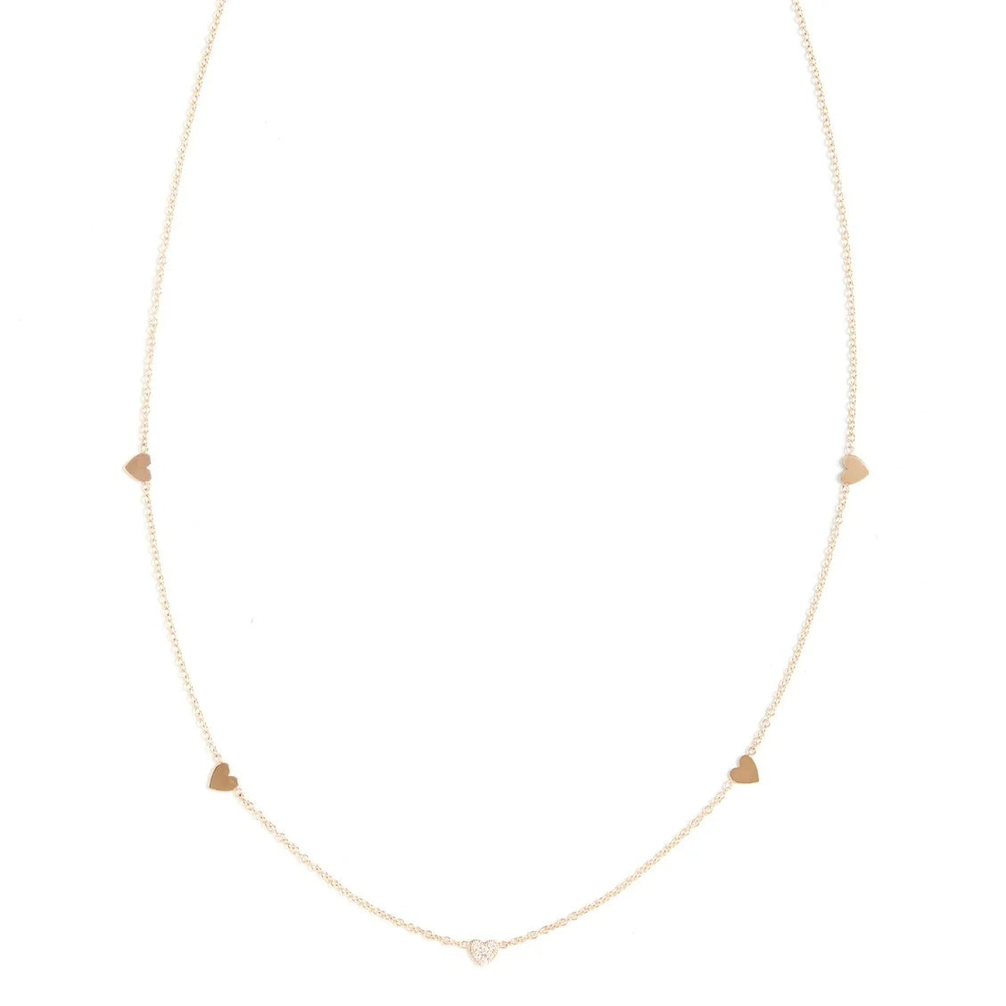LOZRUNVE Minimalist China Jewelry Gold Plated Silver 925 Zirconia Little Heart Choker Necklace