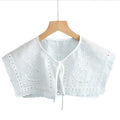 Polyester and Cotton Multifunctional Clothing Accessories Girls Water Soluble Embroidered Detachable Lace Shawl Forge Collar