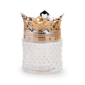 Luxury Customize 50g 100g Cosmetic Cream Jar Cosmetic Glass Container Face Cream Empty Jars Crown Lids