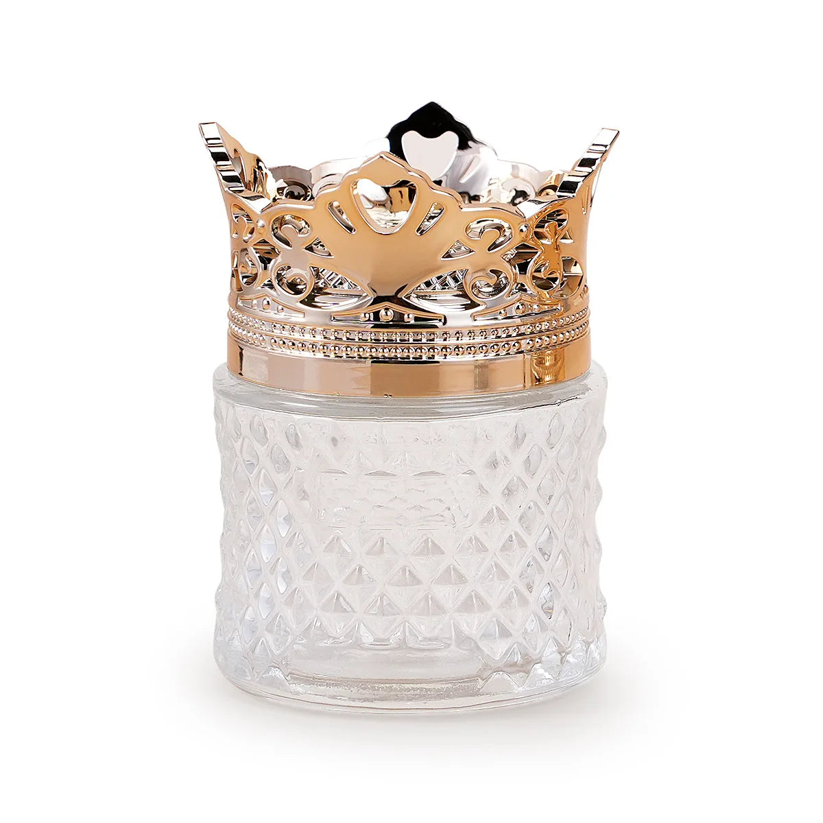 Luxury Customize 50g 100g Cosmetic Cream Jar Cosmetic Glass Container Face Cream Empty Jars Crown Lids