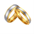 Wholesale Simple Style Wedding Band Ring 6mm 4mm High-Polished Silver Gold Plated Tungsten Men Women's Gift Party Anniversary