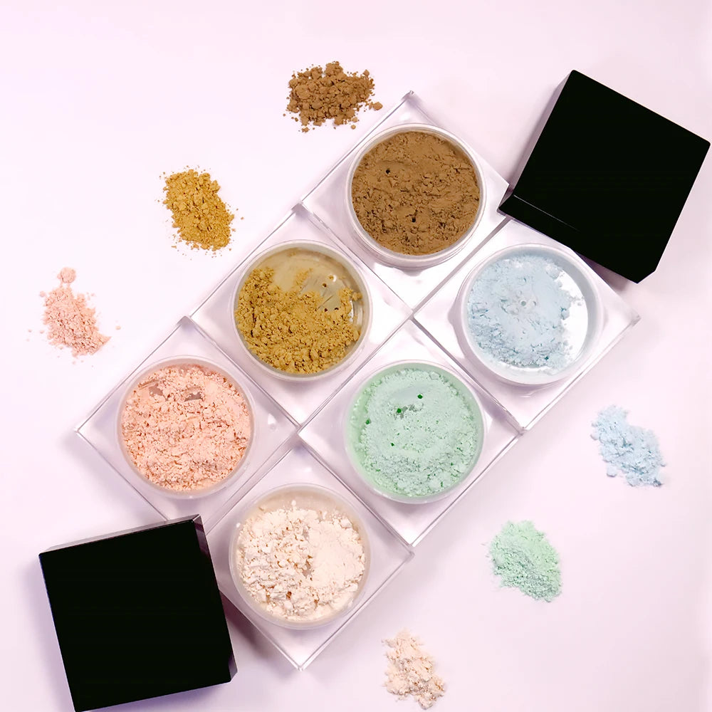 Low Moq Vegan Matte Transparent Powder Waterproof Cosmetics Makeup Private Label Pink Loose Setting Powder