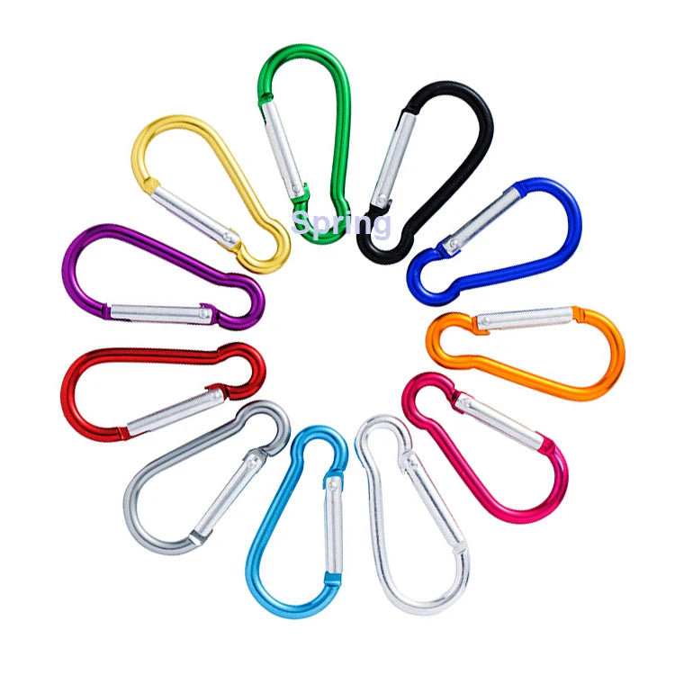 Wholesale 4.8cm Great Quality Metal Aluminum Hooks Carabiner Snap Hook Promotional Keychains & Carabiners