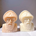 Art Statue Sculpture Soy Wax Mould Figure Home Art Bust Saint Charbel Silicone Candle Mold