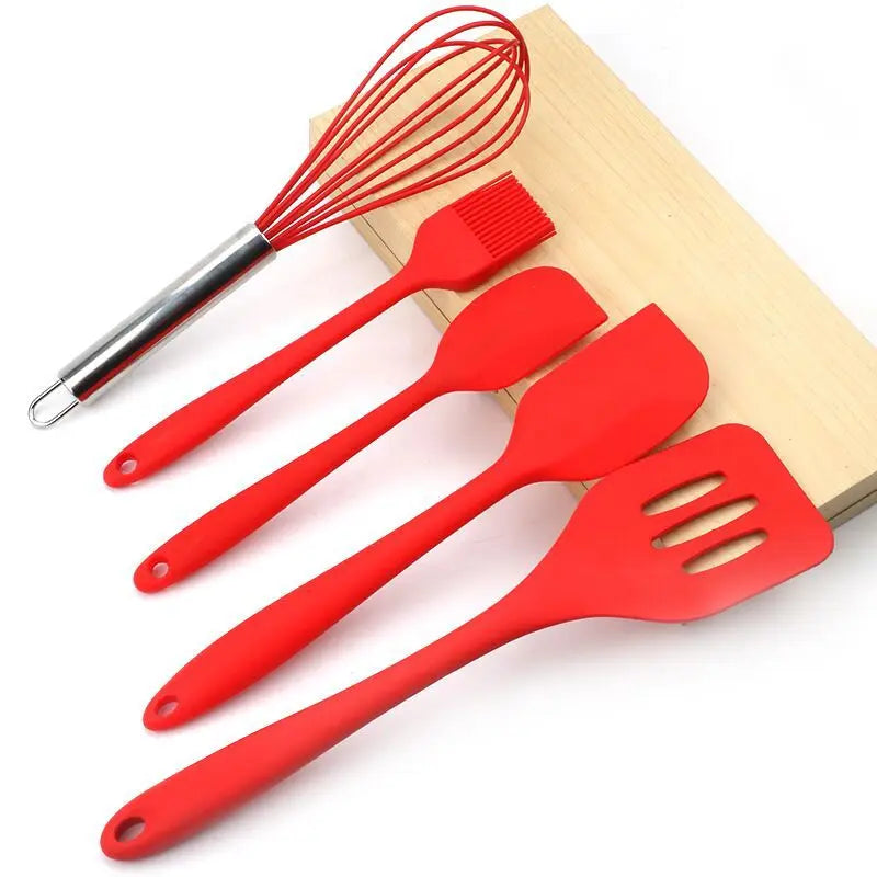 Silicone Utensil Set Durable Food Grade Hot Sale Kitchen Cookware 5pcs Backing Tools