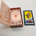 Rose Pink Oracle Waterproof Card Deck Gold Foil Tarot Plastic Divination Cards Mysterious Board Game for Family Application