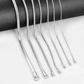 SC Minimalist Snake Bone Chain Necklace 1mm 2mm 3mm Chains Hip Hop Stainless Steel Flat Snake Chain Necklace for Women Men
