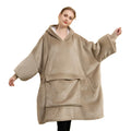 Wholesale Design Oversized Sherpa Sweatshirt Wearable Mens Womens Adult Hooded Blanket Hoodie Blankets with Sleeve