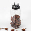 Home Kitchen Shaker Lids Plastic Seasoning Powder Storage Container 1000ml clear square Spice Jar