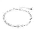 925 Sterling Silver Classic Claw Setting Round Zircon Link Chain Bracelet Vintage Fashionable Women Gift Party Wedding