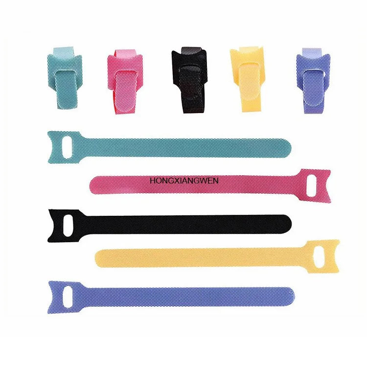 Double Side Reusable Carry Self Gripping Strip Back to Back Cords Management T Shaped Cable Tiehook Cable Tie