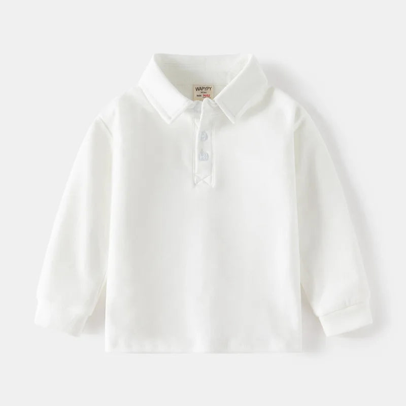 Wholesale Children's Polo Shirt Boys Thickened Long-Sleeved Fashion Sweater Boy's Hoodie Casual Polo Shirt for Kids