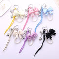 Fashionable New Diamond studded Bow Mobile Phone Decoration Creative Woven Rope Luggage Decoration Pendant Keychain