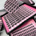 Bulk Cluster Lashes Fluffy Private Label Natural D Curl Cluster Lash Kit Korean Pbt Segments Glue and Tweezers Clusters Lashes