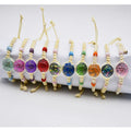 Adjustable Friendship String Cord Dry Flower Embossed in Glass Bead Charm Bracelet Jewelry Wholesale Bulk China Supplier