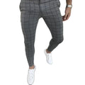 New Mes Pants Smart Casual Fashion Plaid Pencil Pants Thin Mid Waist Jogger Casual Trousers Pants for Men Streetwear