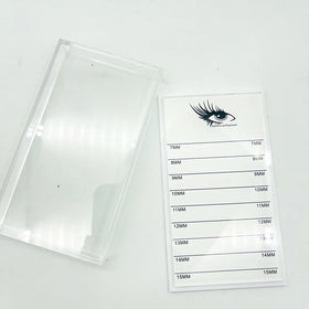 Custom Logo Acrylic Eyelash Extension Display Case with Glue Plate Clear Lid Lash Holder for Eyelashes & Tools