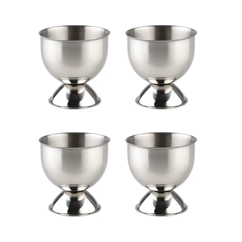 Stainless Steel Eco-Friendly Dishwasher Safe Egg Holder Set for Soft and Hard Boiled Eggs Home Kitchen Tool