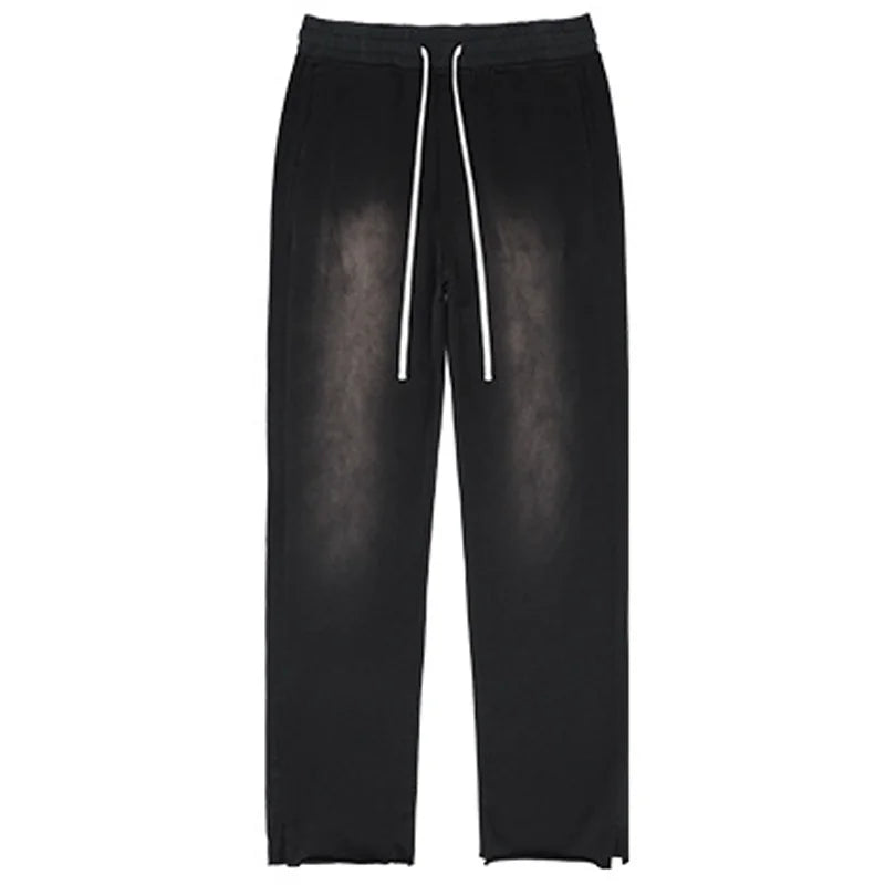 Luxury Clothing Manufacturer Winter Streetwear Man Vintage Washed Sweatsuits Wide Leg Jeans Men Acid Washed Sweat Pants