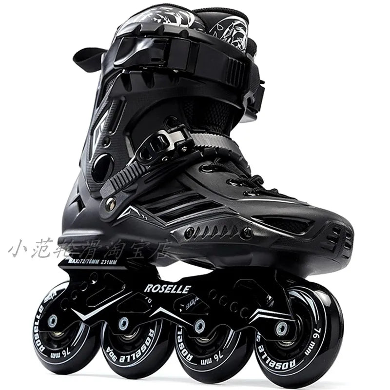 Inline Skates Roller Professional Slalom Speed Adult Roller Skates 4 Wheels Roller Skate Shoes for Adults