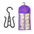 Non Woven PVC Clear Hanger Custom Logo Dustproof Waterproof Eco-friendly Reusable 29*60cm Wig Storage Bag for Wigs
