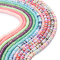New Shiny Mixed Color 6mm Flat Circular Polymer Clay Beads Chip Disk Loose Spacer Bohemian Sliced Jewelry Making