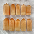 Natural Energy healing crystal point wand spiritual orange selenite tower for sale