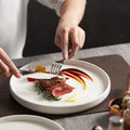 Elegant Creative Ceramic Steak Side Plate Minimalist High-End Porcelain Dish for Fine Dining Porcelain Plate Commercial Use