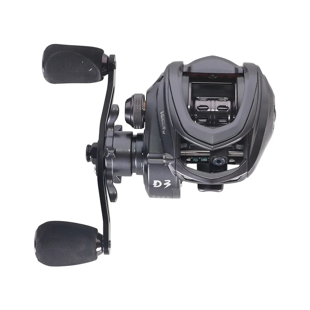 New Carbon Fiber Body Baitcasting Reel 7.5:1 Brass Gear Saltwater Catfishing Trolling Shake Slowly Wheel Seawater