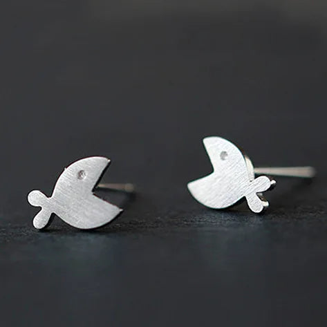 Reeti 925 Sterling Silver Fish Stud Earrings for Women Elegant Wedding Jewelry Pendientes Mujer Moda 2022 Brincos