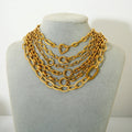Minimalist Waterproof Jewelry 18k Gold Plated Stainless Steel Chian Necklace for Women Chunky Chain Fashion Choker