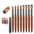 Wholesale Popular Nail air Brush Factory Wholesale Wooden Handle 100% Pure Kolinsy Hair Nail Brush Sest Nail Art Brush