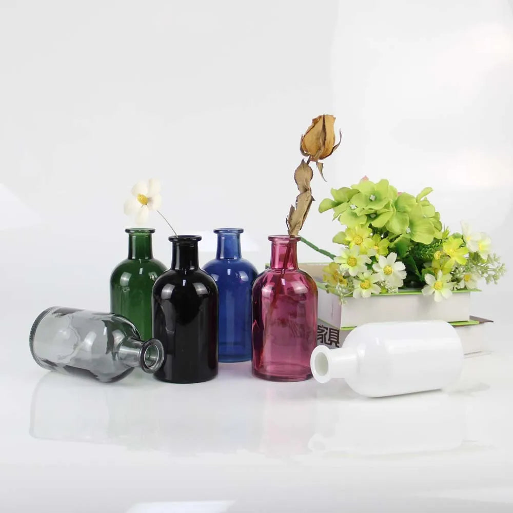 Bud Vases Apothecary Jars/Decorative Glass Bottles/Elegant Antique Mini Flower Vase Centerpiece for Wedding Reception
