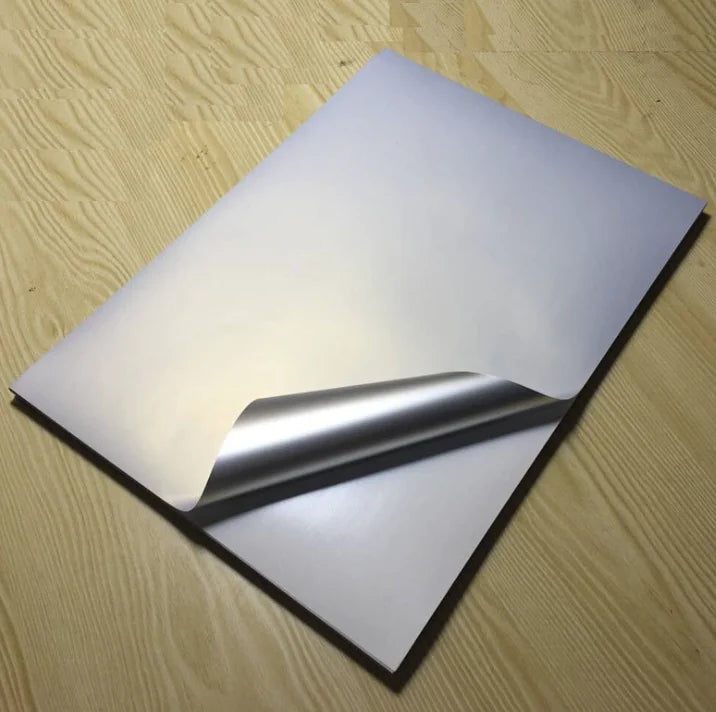 20 Sheets A4 Sticker Labels High Glossy or Matte Sliver PET Label for Inkjet Printer
