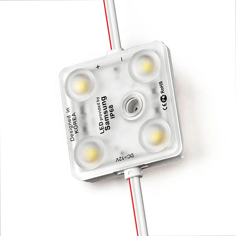 Waterproof IP67 Samsung Square 4 Led 2835 Smd Outdoor 12V High Brightness Led Module Lights