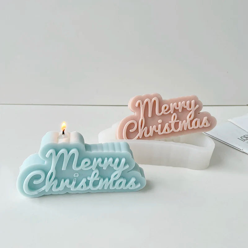 English Letter Silicone Mold Scented Candle Decoration DIY Baking Fondant Supplies