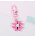 Daisy Flower Key Chain for Women Car Pendant Bag Charms Earphone Case Decor Daisy Flower Key Chains Accessories Resin Key Rings