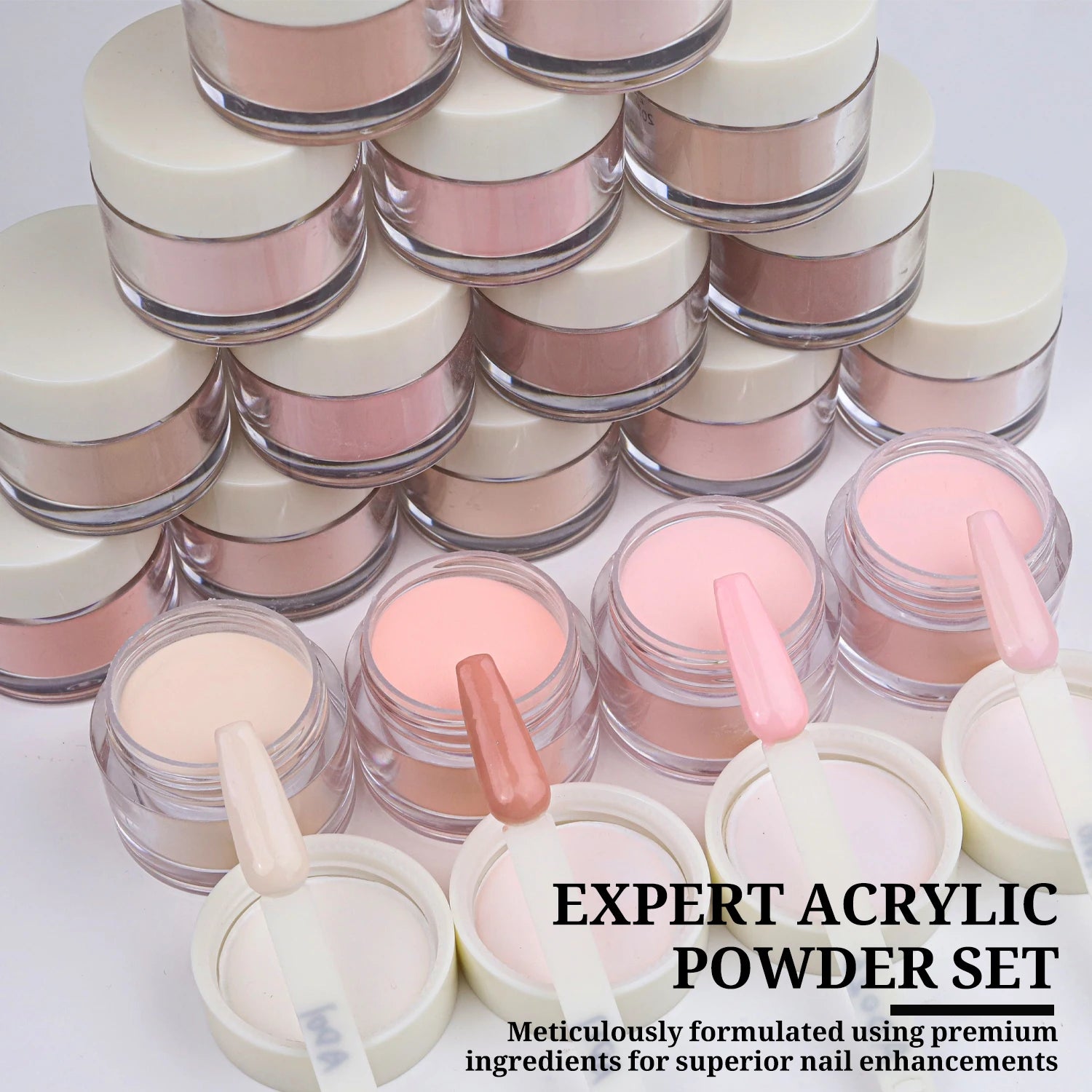 Oyafun Acrylic Nail Powder Wholesale 2oz OEM Clear White Natural Pink Acrylic Powder High Pigment UV Gel Polish