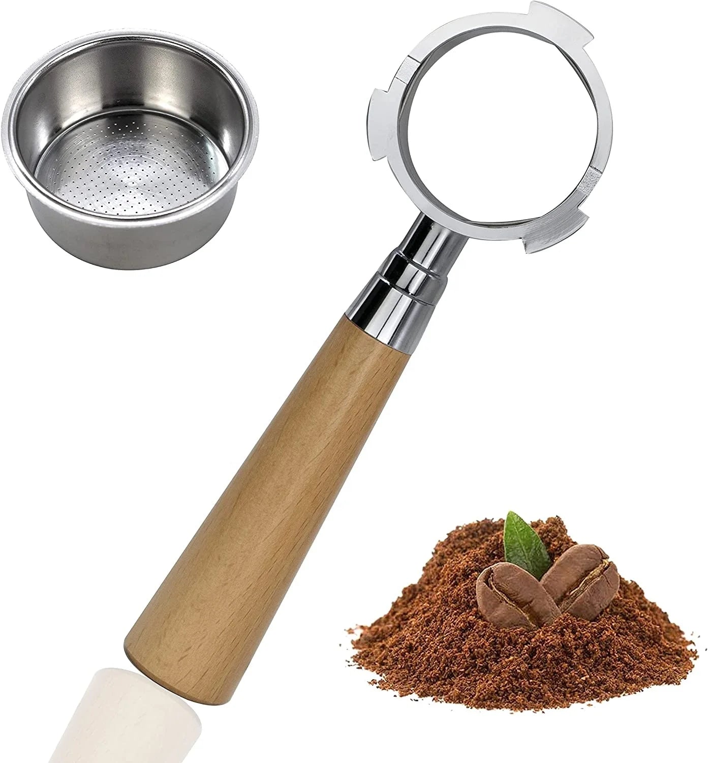 Bottomless 51mm Portafilter for Delonghi EC680/EC685 Coffee Machines Classic Style Espresso Tea Tool with Custom Logo Cafe Use