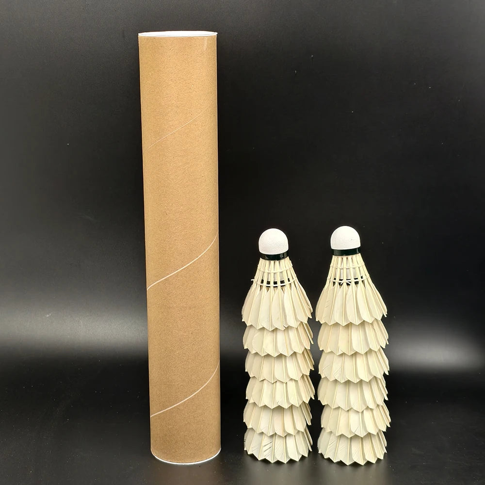 DunRun DR-11 Good Quality Bleached Goose Broad Feather Sports Durable Training Badminton Shuttlecock for Club Players