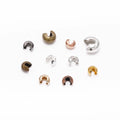 100pcs/Pack Custom Jewelry Accessories C-shaped Alloy Zipper Open Bead Positioning Clamp Crimp Cover Beads