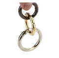 Cheap Gold Silver Black Metal Key Chain Ring Clips Round Circular Spring Snap Carabiner Hook