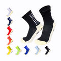 Hot Sale Sports Athletic Grip Socks Anti slip Custom Football Grip Socks Unisex Crew Red Soccer Socks